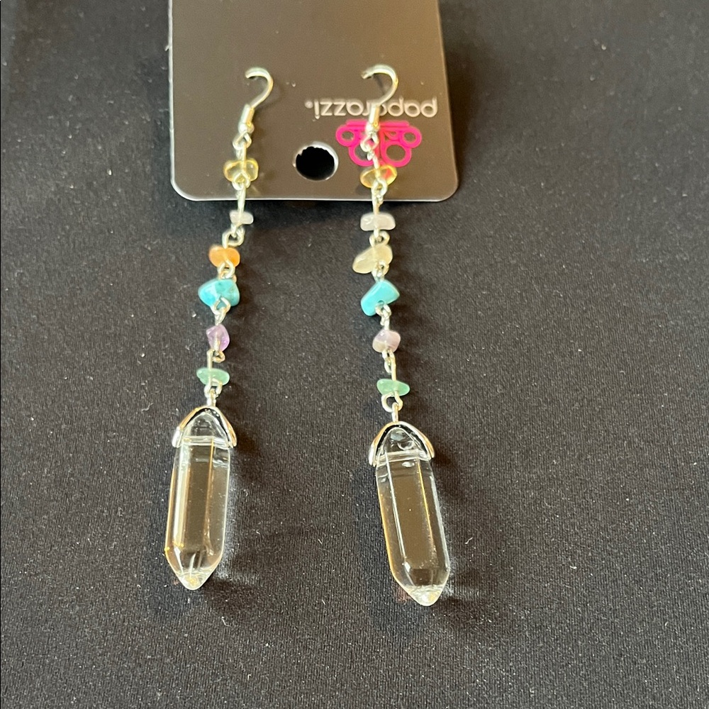 Paparazzi Multicolor Crystal Dangle Earrings
